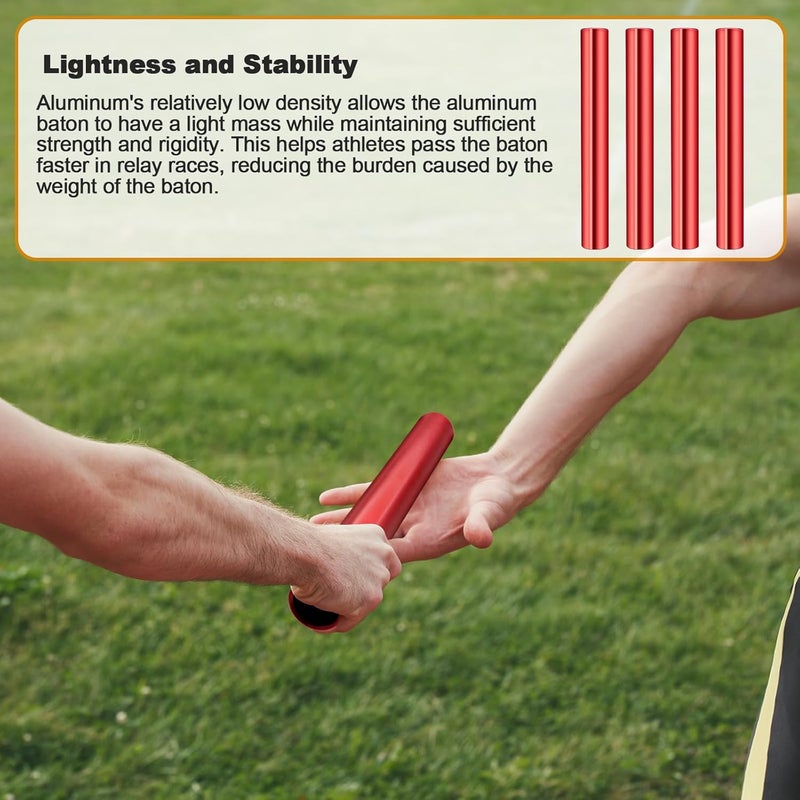 Supvision Aluminum Alloy Relay Batons Sets for Track and Field Durable Lightweight for Sports Teams Suitable for Athletes Seeking High-Performance Equipment in Outdoor Activities - Image 5